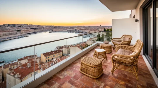 Appartement de location saisonnière à Marseille avec vue sur la baie et les îles du Frioul