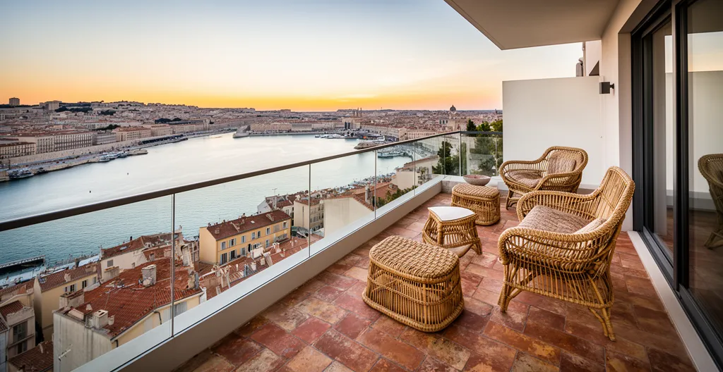 Appartement de location saisonnière à Marseille avec vue sur la baie et les îles du Frioul