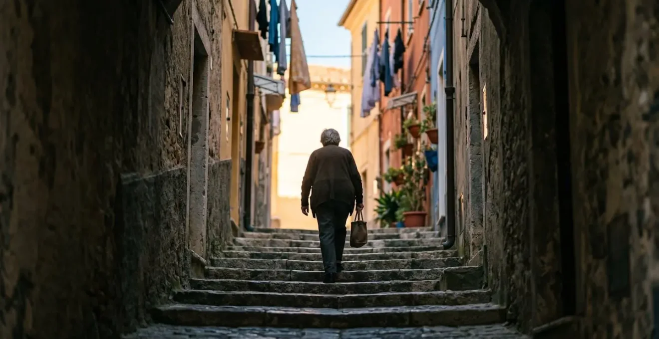 Ruelle piétonne étroite du Panier avec escaliers et façades colorées